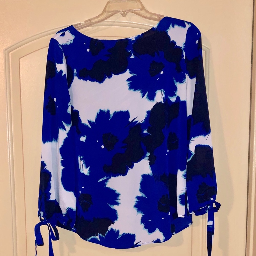 Blue & White Floral Banana Republic Top